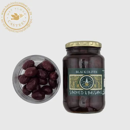 Black Olives: Smoked and Balsamic 375ml (260g)