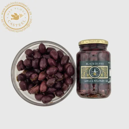 Black Olives : Garlic and Rosemary 375ml (260g)