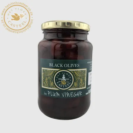 Black Olives in Plum Vinegar 375ml (260g)