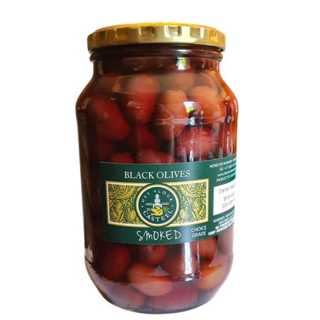 Black Olives: Smoked 1 Litre (650g)