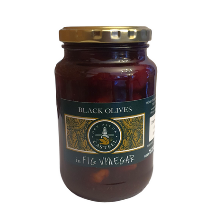 Black Olives in Fig Vinegar 375ml (260g)