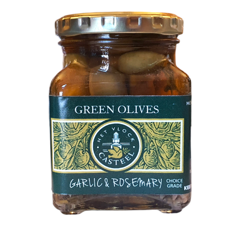 Green Olives: Garlic & Rosemary 260ml (150g)