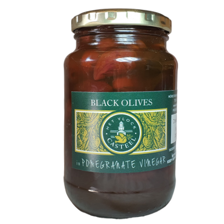 Black Olives in Pomegranate Vinegar 375ml (260g)